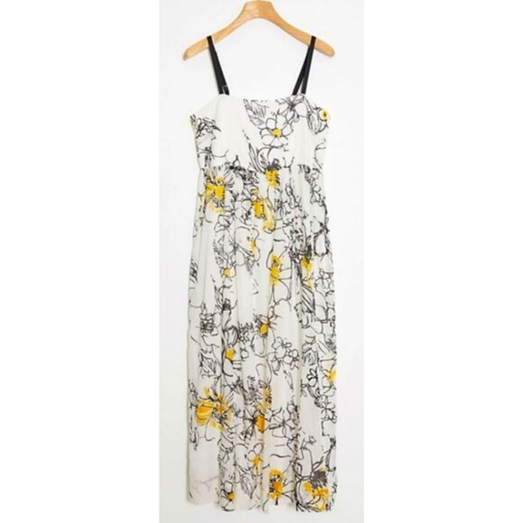 Anthropologie Porridge Chrysanthemum Maxi‎ Dress Small Lined Layered $168 NWOT - Picture 1 of 11